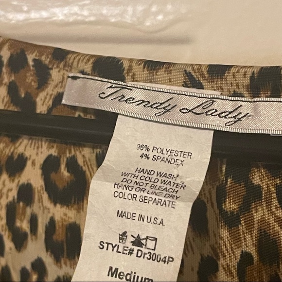 Trendy Lady Leopard Print High-Low Dress - Picture 6 of 6